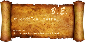 Bruchács Etelka névjegykártya