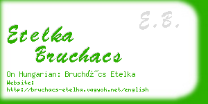 etelka bruchacs business card